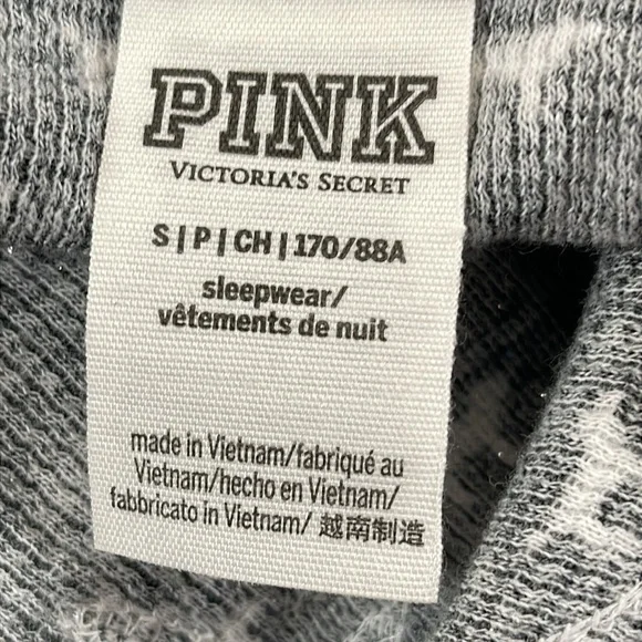 VICTORIA’S SECRET PINK Dog Print Long Sleeve Top Sleepwear Pajamas Size Small - Picture 9 of 12